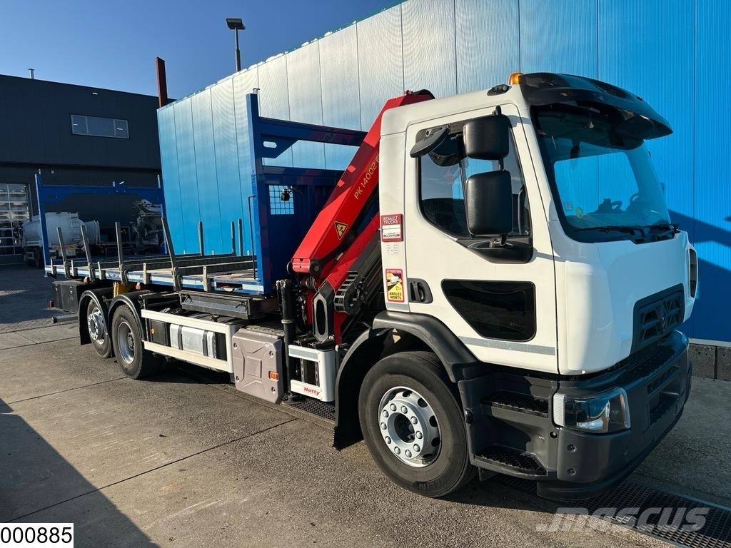 Renault C 380 EURO 6, 6x2 Palfinger Platte bakwagens