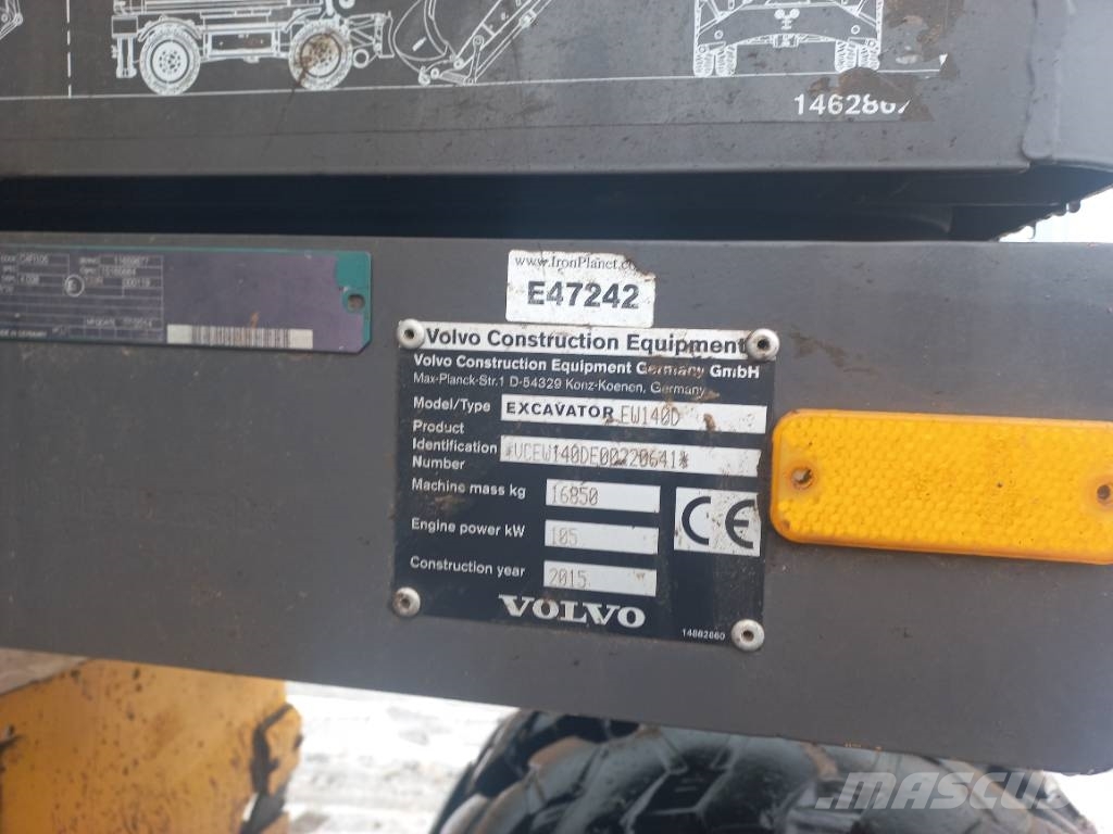 Volvo EW 140 D Ekskavatori uz riteņiem