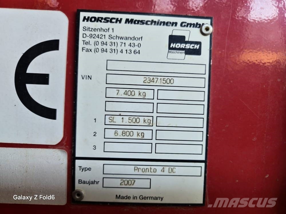Horsch Pronto 4 DC Zaaicombinaties