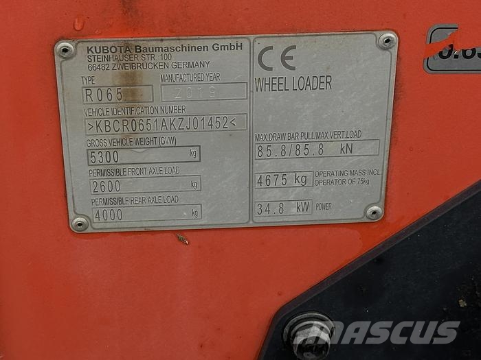 Kubota R065W Utovarivači na točkove