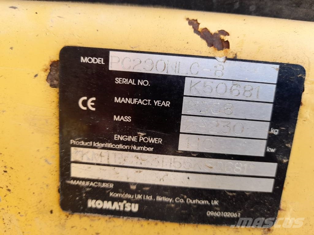 Komatsu PC 290 NLC-8 Rupsgraafmachines
