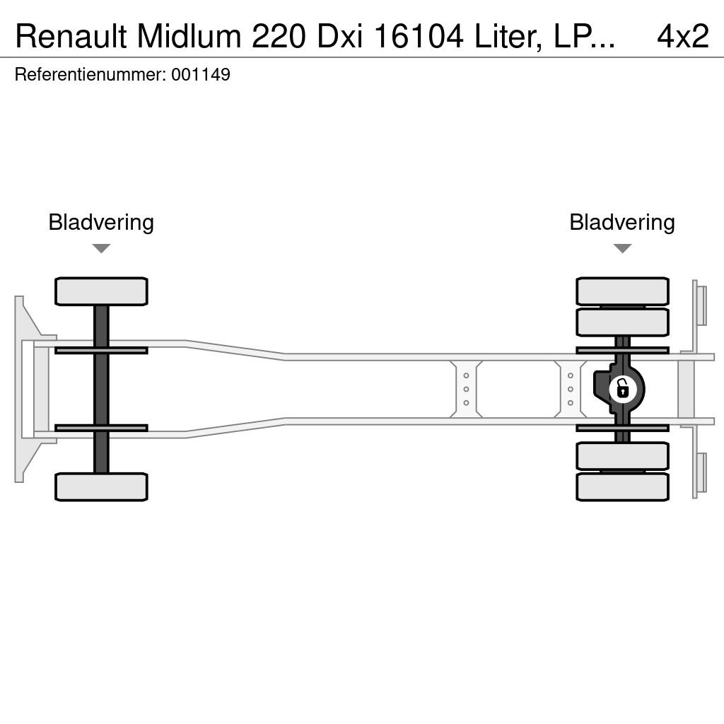 Renault Midlum 220 Dxi 16104 Liter, LPG GPL, Gastank, Stee شاحنات ذات صهاريج