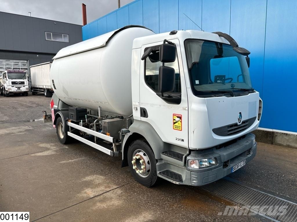 Renault Midlum 220 Dxi 16104 Liter, LPG GPL, Gastank, Stee شاحنات ذات صهاريج