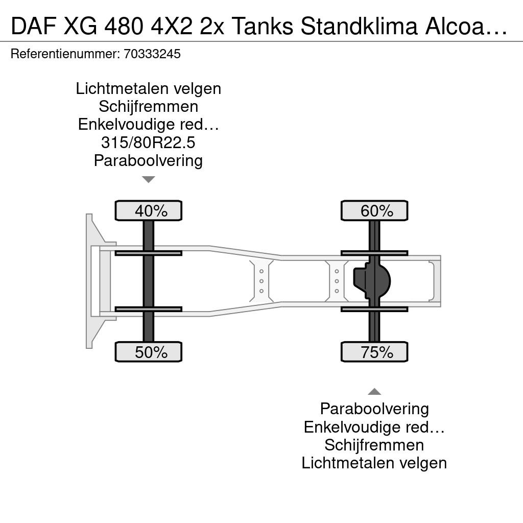 DAF XG 480 4X2 2x Tanks Standklima Alcoa's ACC Traktorske jedinice