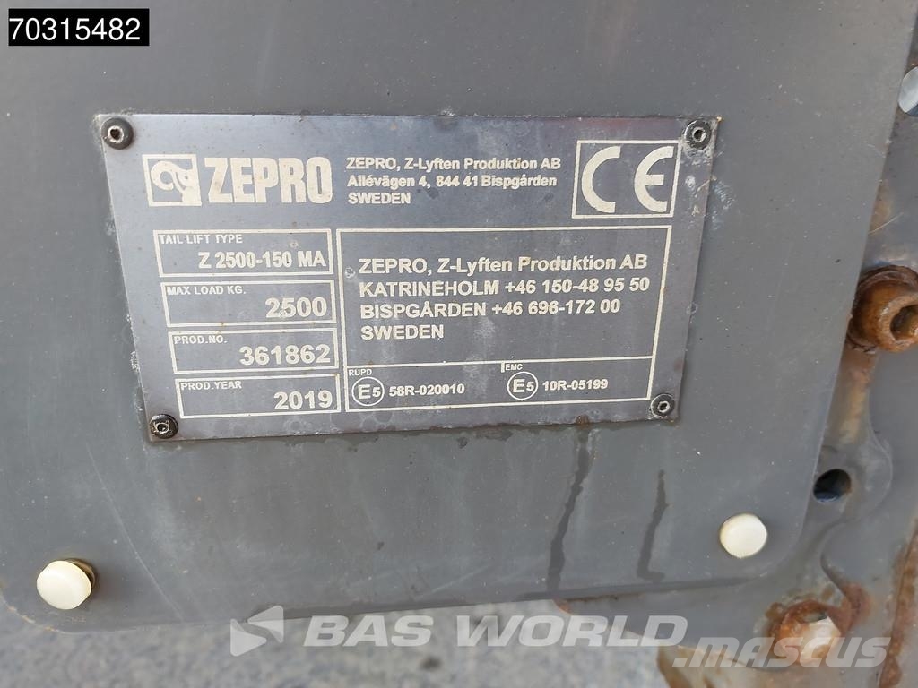 Scania P500 P 6X2 Full Air Zepro 2500kg Ladebordwand Lift Camiones desmontables