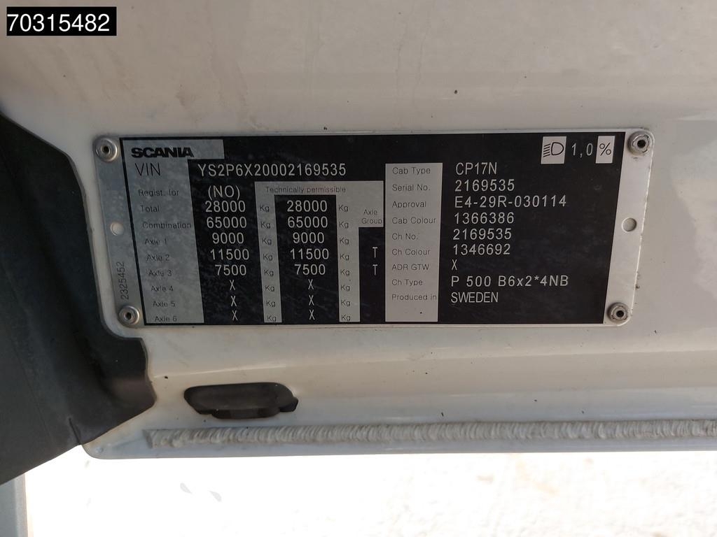 Scania P500 P 6X2 Full Air Zepro 2500kg Ladebordwand Lift Camiones desmontables