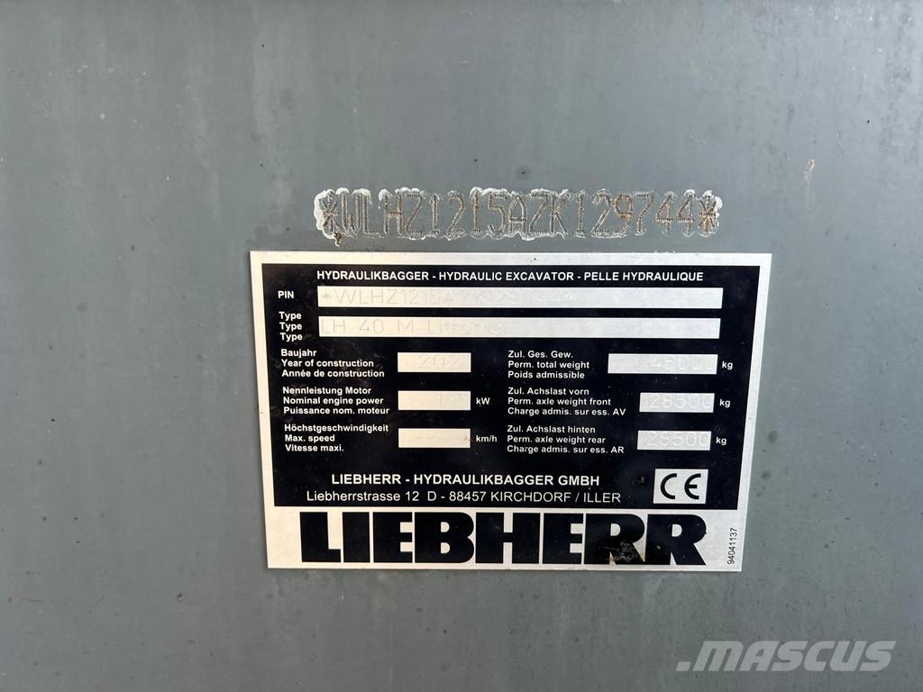 Liebherr LH40M Litronic . Manejadores de residuos industriales