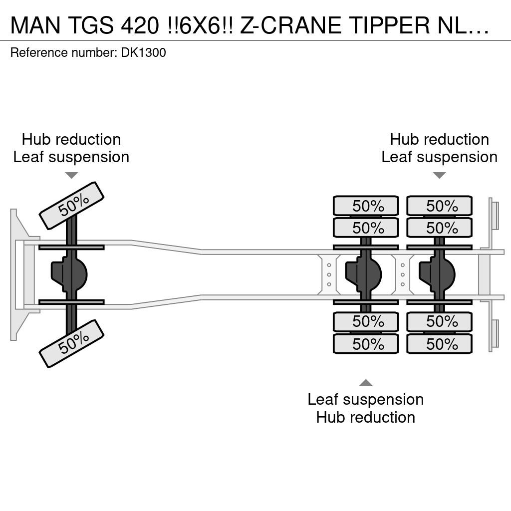 MAN TGS 420 !!6X6!! Z-CRANE TIPPER NL TRUCK TOP!! Kiperi kamioni