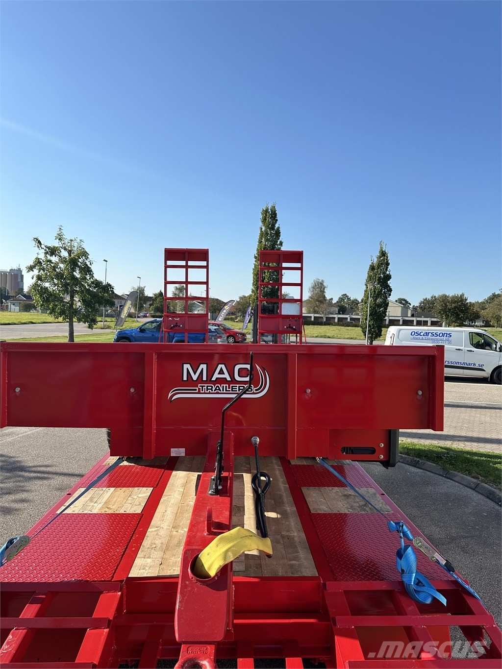 MAC 2 Axlad maskintrailer Góndola de cama rebajada