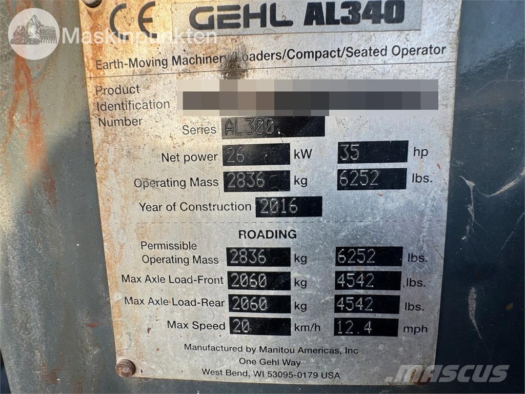 Gehl AL300 Mini Pale Gommate