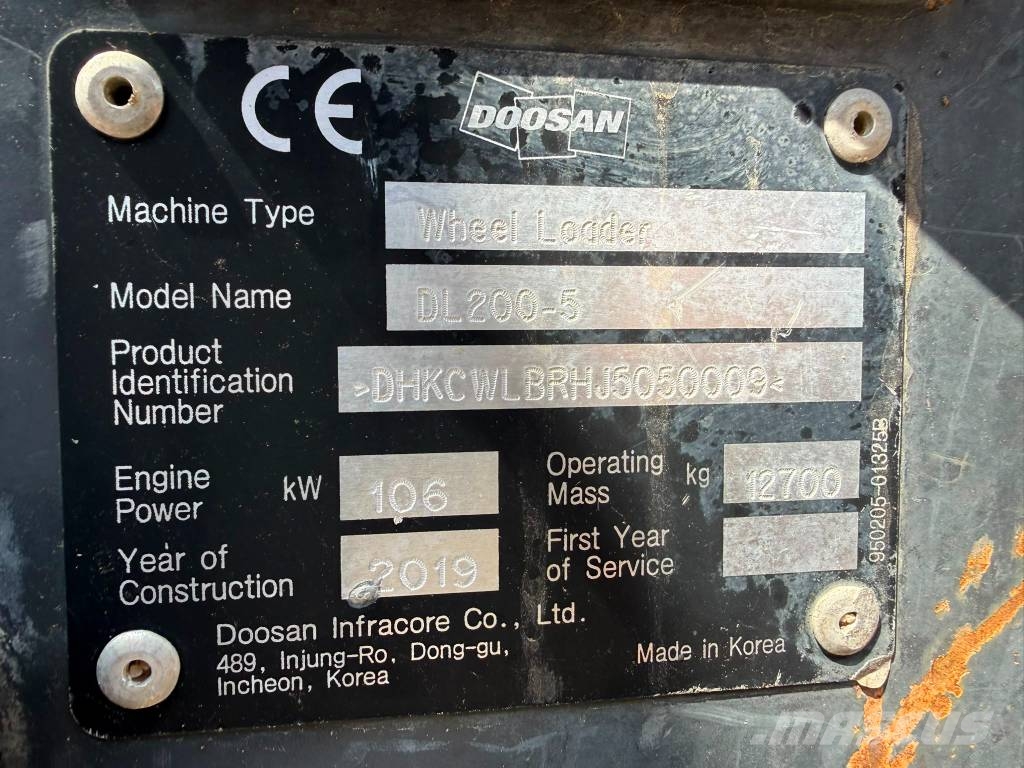 Doosan DL 200-5 Naudoti ratiniai krautuvai
