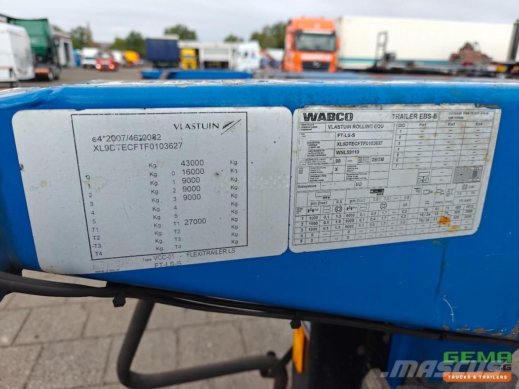 D-tec FLEXITRAILER Multi - 3x Extendable - Lift Axle - 4 نصف مقطورات حاويات