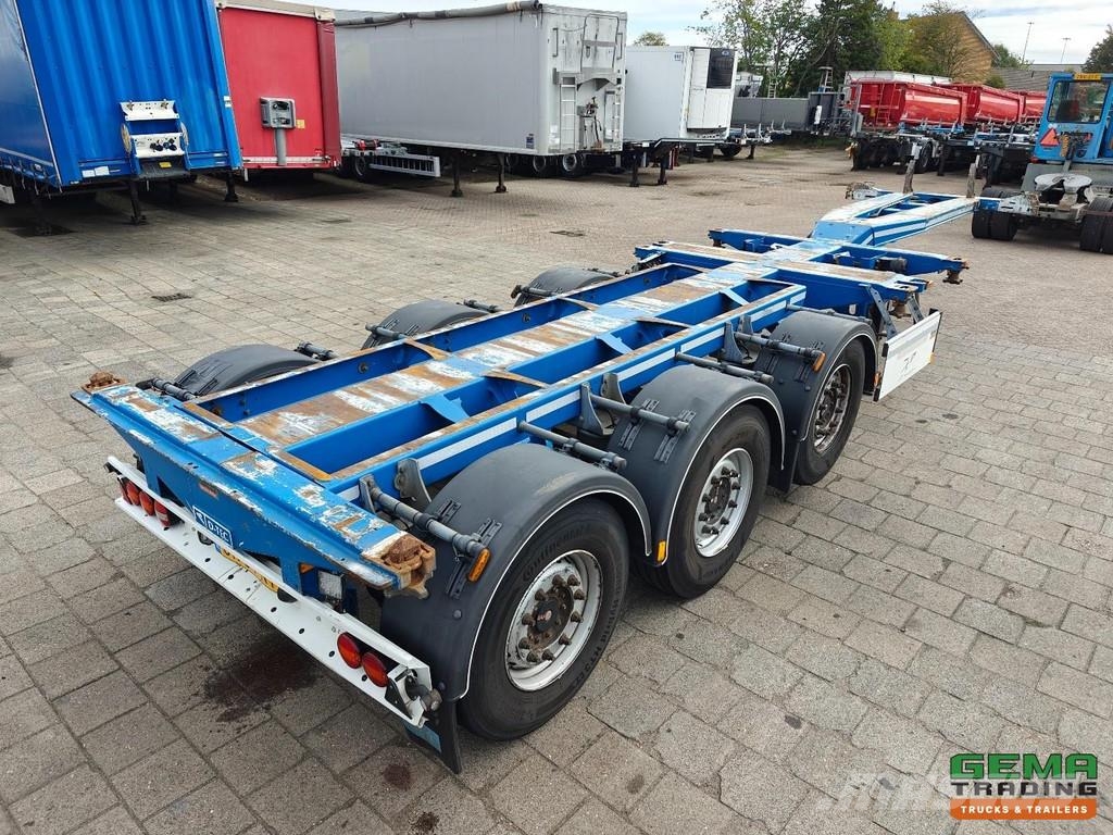 D-tec FLEXITRAILER Multi - 3x Extendable - Lift Axle - 4 نصف مقطورات حاويات