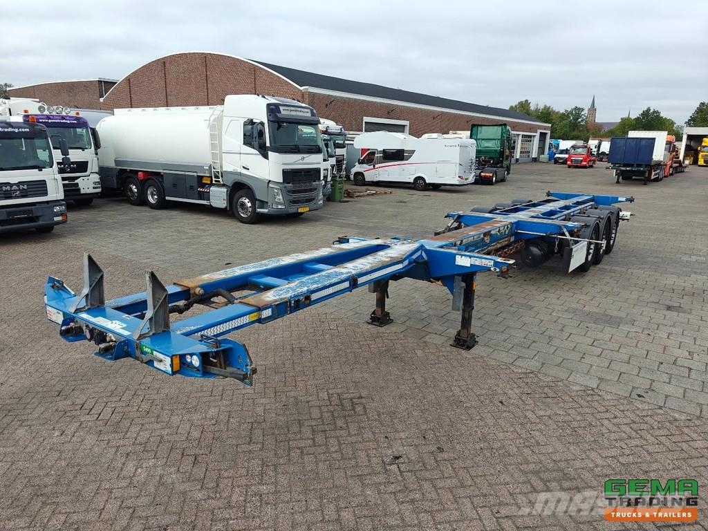 D-tec FLEXITRAILER Multi - 3x Extendable - Lift Axle - 4 نصف مقطورات حاويات