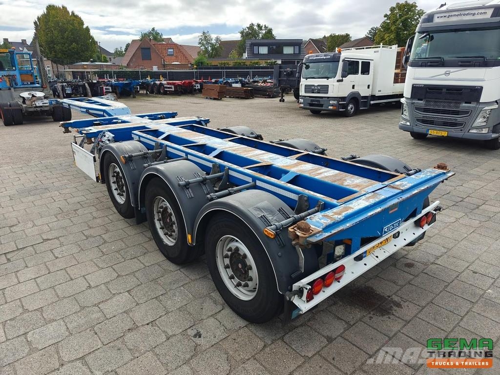 D-tec FLEXITRAILER Multi - 3x Extendable - Lift Axle - 4 نصف مقطورات حاويات