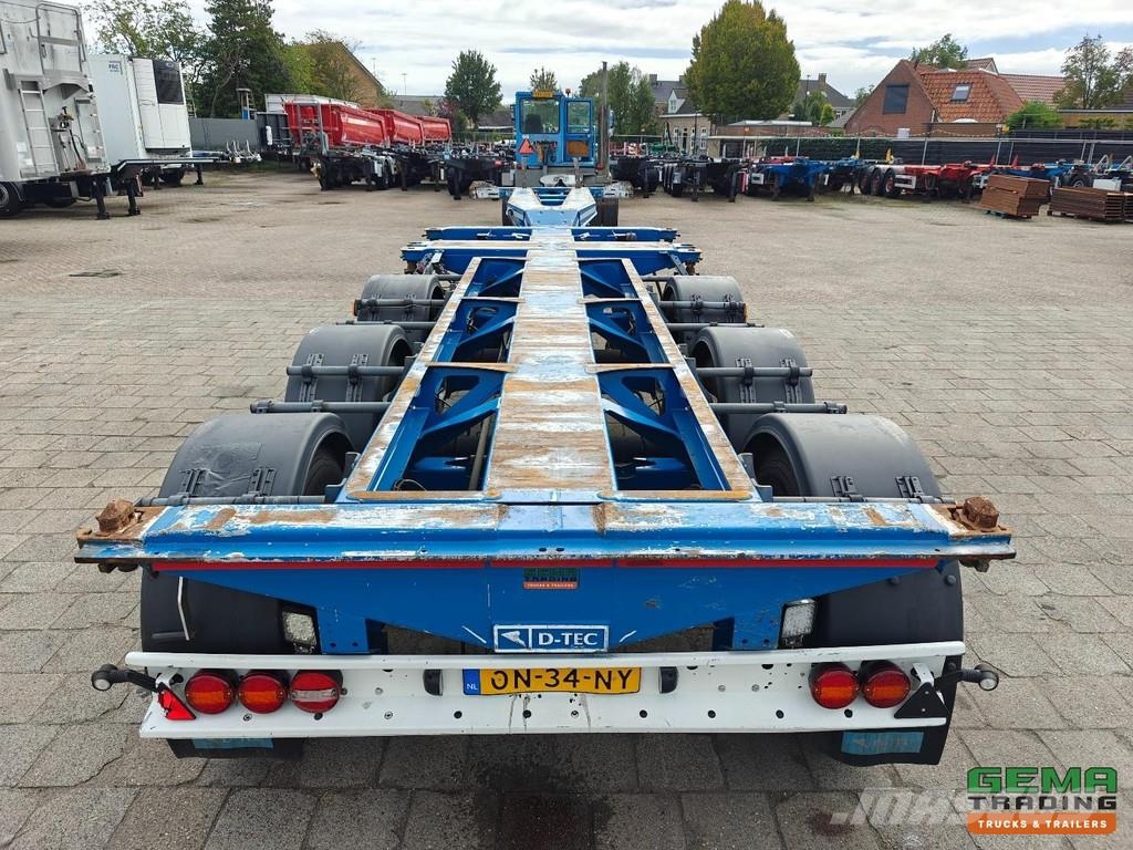 D-tec FLEXITRAILER Multi - 3x Extendable - Lift Axle - 4 نصف مقطورات حاويات