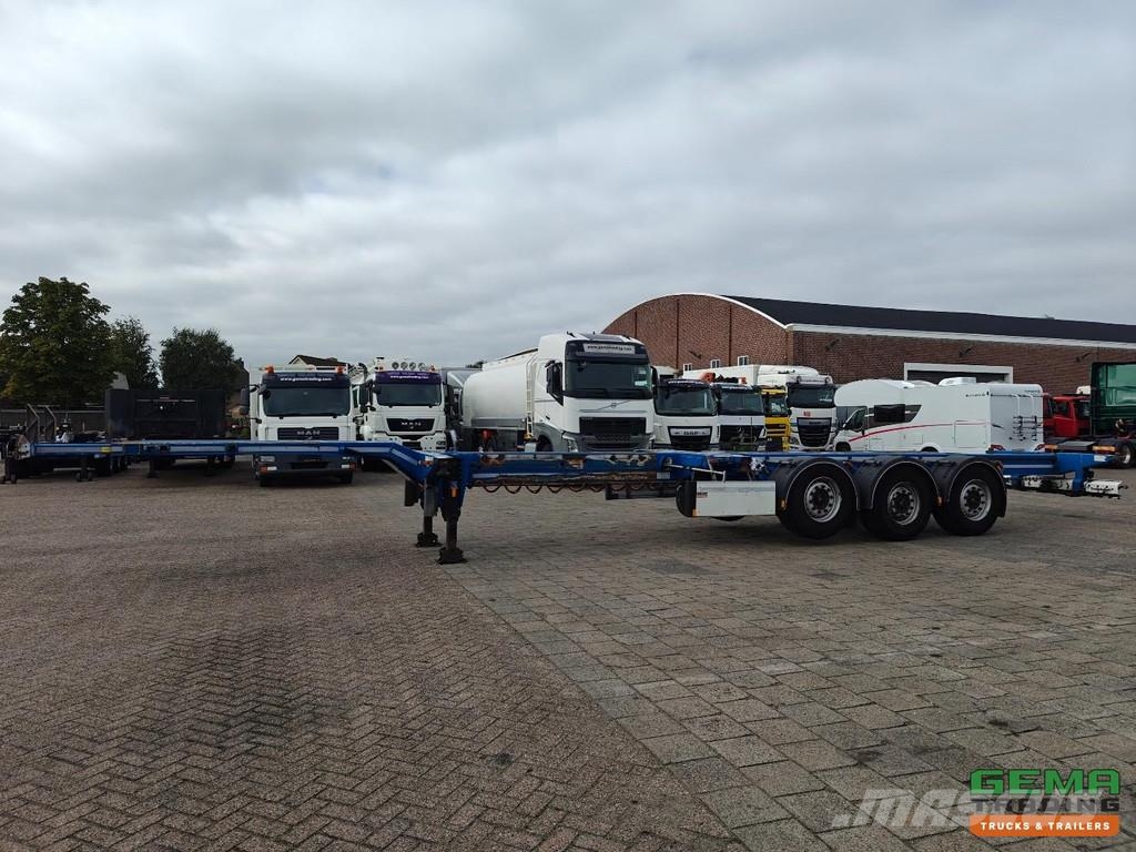D-tec FLEXITRAILER Multi - 3x Extendable - Lift Axle - 4 نصف مقطورات حاويات