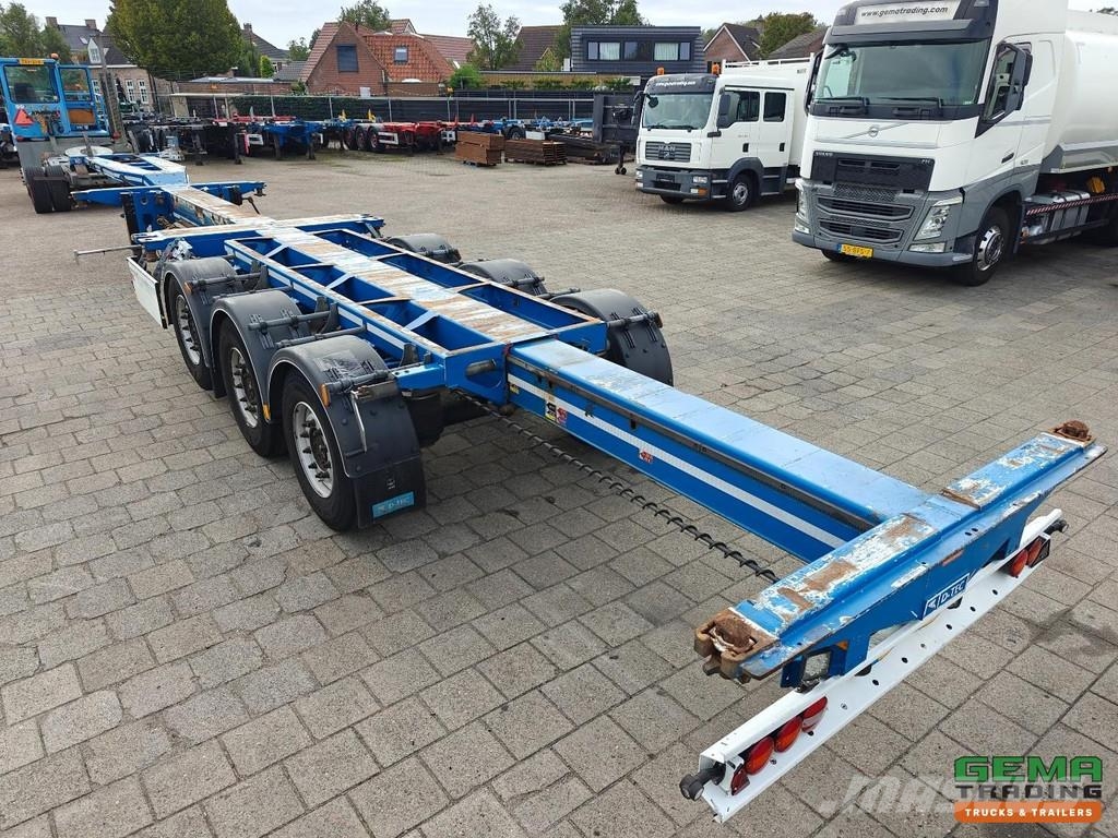 D-tec FLEXITRAILER Multi - 3x Extendable - Lift Axle - 4 نصف مقطورات حاويات