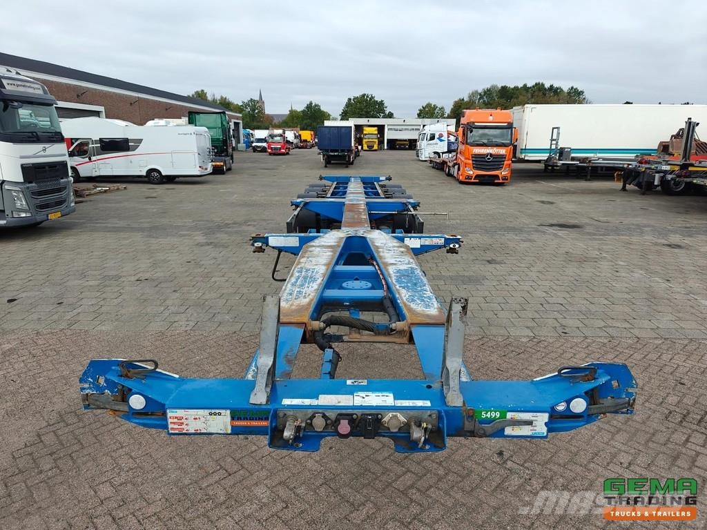 D-tec FLEXITRAILER Multi - 3x Extendable - Lift Axle - 4 نصف مقطورات حاويات