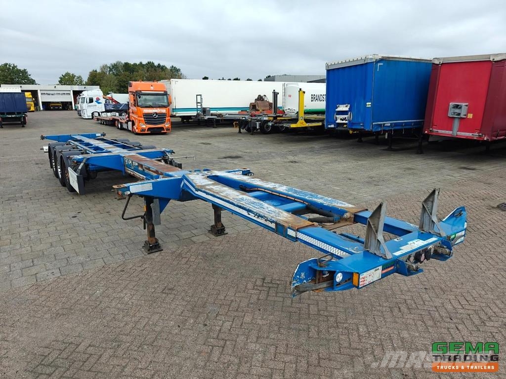 D-tec FLEXITRAILER Multi - 3x Extendable - Lift Axle - 4 نصف مقطورات حاويات