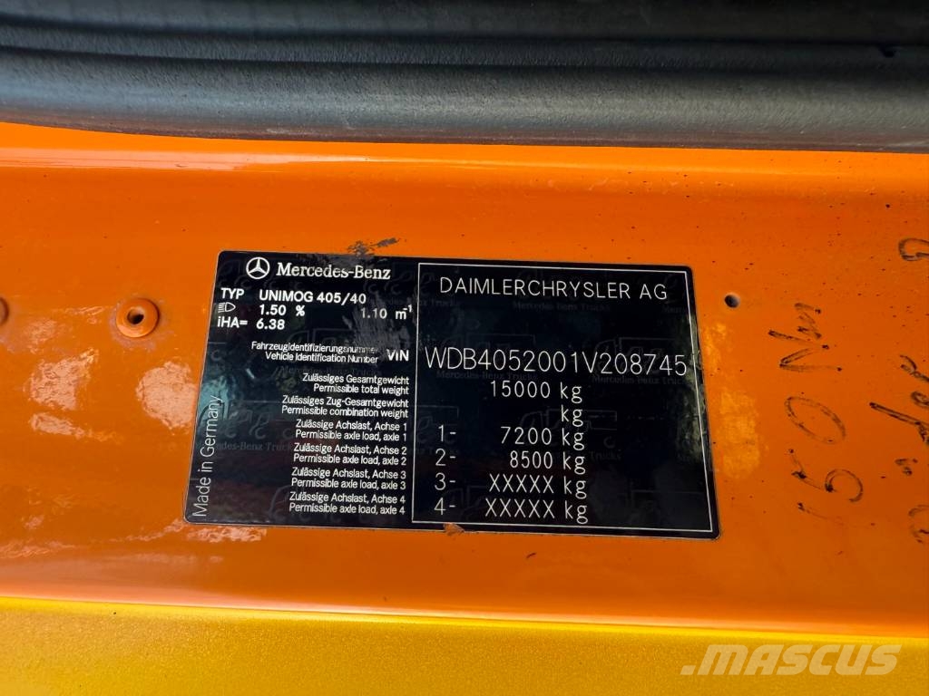 Unimog U500 4x4 / Dücker Tip / Sug / Slagleklipper Bañeras basculantes usadas