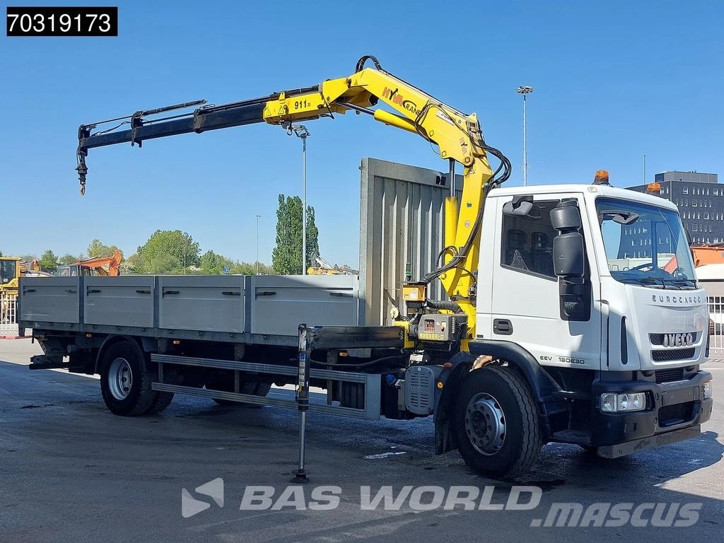 Iveco Eurocargo 180E300 4X2 Hyva V911 3S Crane Kran Telm Platte bakwagens