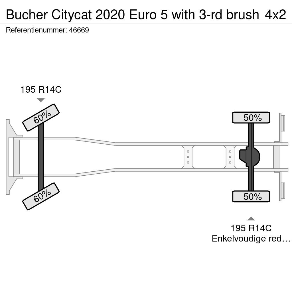 Bucher Citycat 2020 Euro 5 with 3-rd brush Šlavimo sunkvežimiai