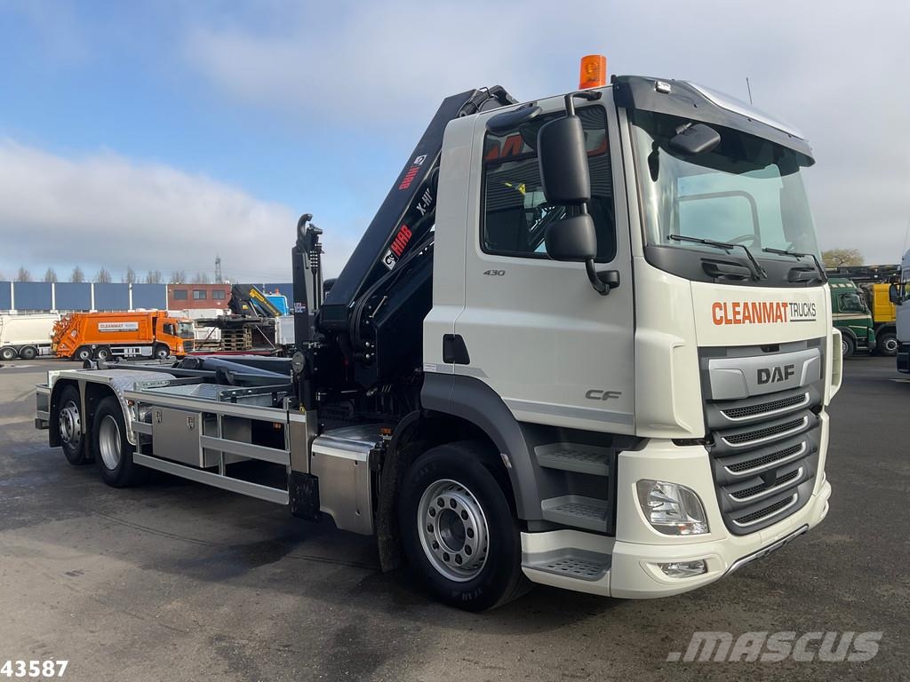 DAF FAN CF 430 Hiab 25 Tonmeter laadkraan 훅 리프트 트럭