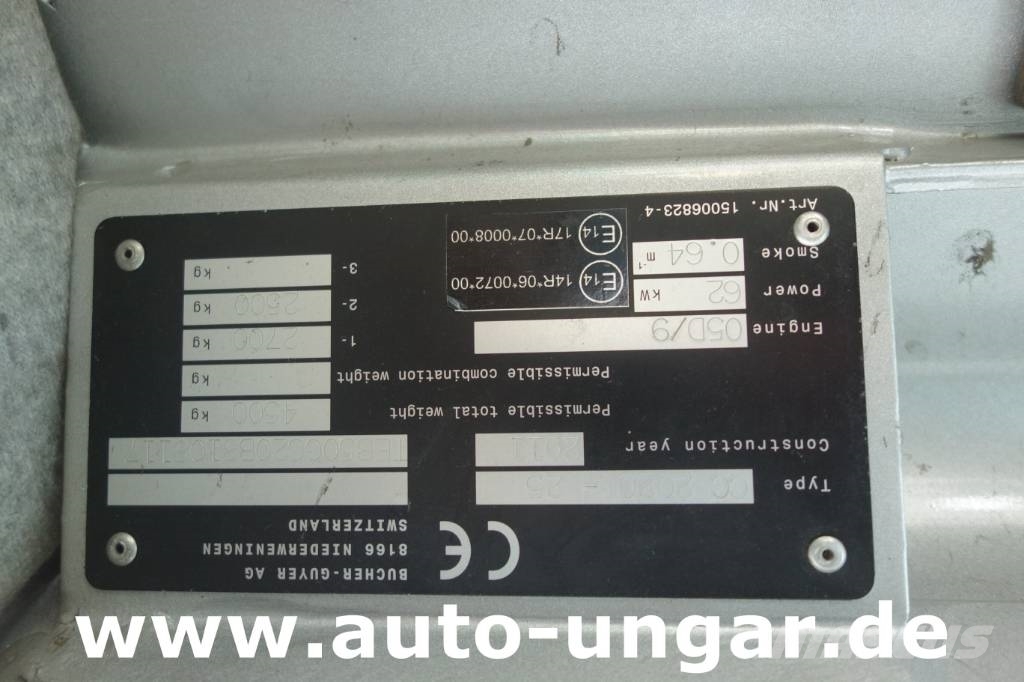 Bucher CityCat CC 2020 Bj. 2011 Schwemmfahrzeug Streetwas Aukšto slėgio plovimo technika