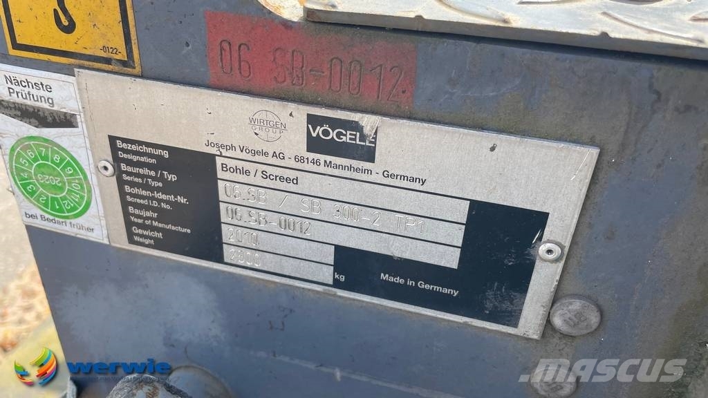Vögele SB 300-2 TP1 13,00 m fixed screed Asfalttikoneet