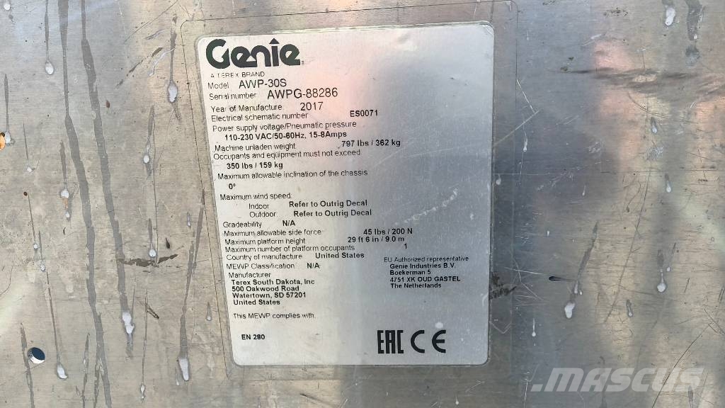 Genie AWP 30 S Vertical mast lifts