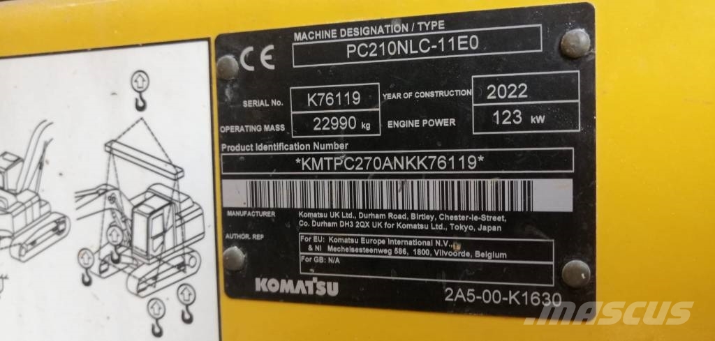 Komatsu PC210NLC-11E0 Εκσκαφείς με ερπύστριες