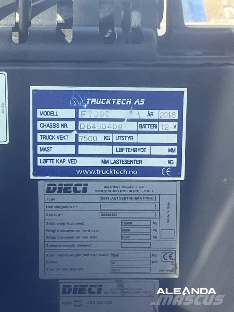 Dieci F7000 Beton / harç karıştırıcılar