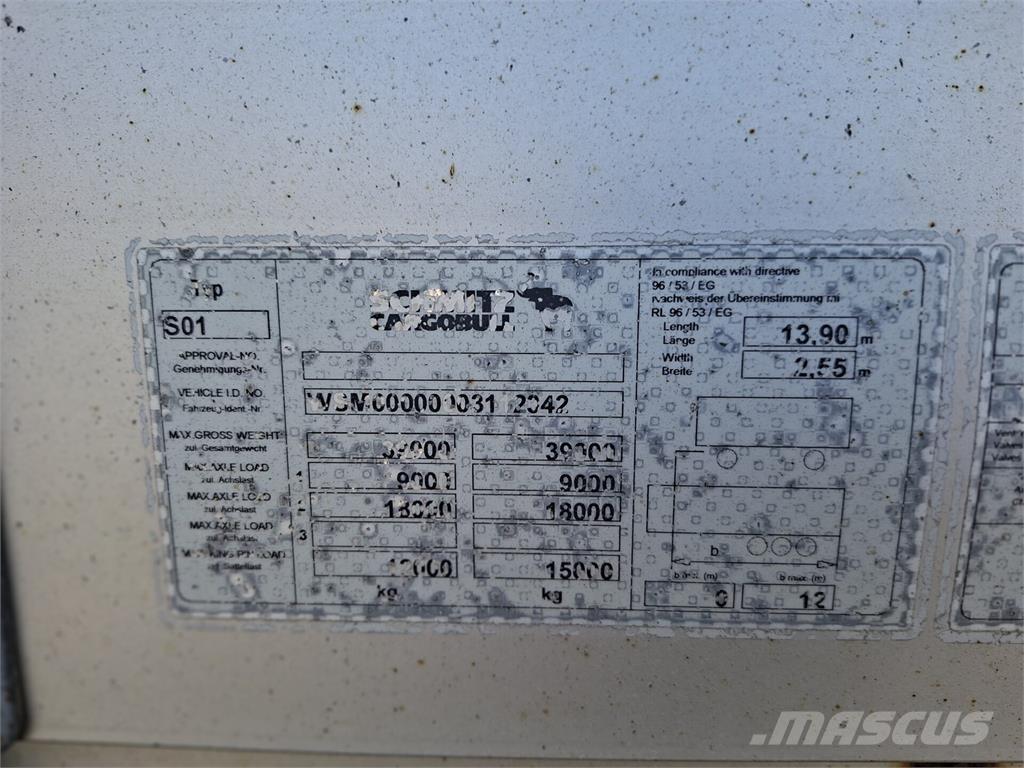 Schmitz SCS 24/L-13.62 C E B Schuifzeilopbouw