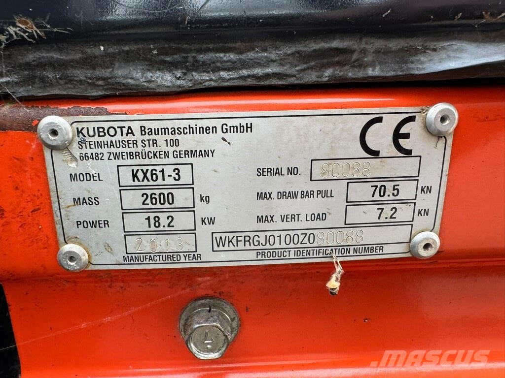 Kubota KX61-3 Miniescavatori