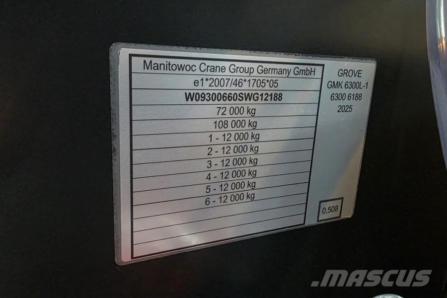 Grove GMK6300L-1 Available For Rent, Dutch Registration, رافعات صالحة لكل أنواع الطرق