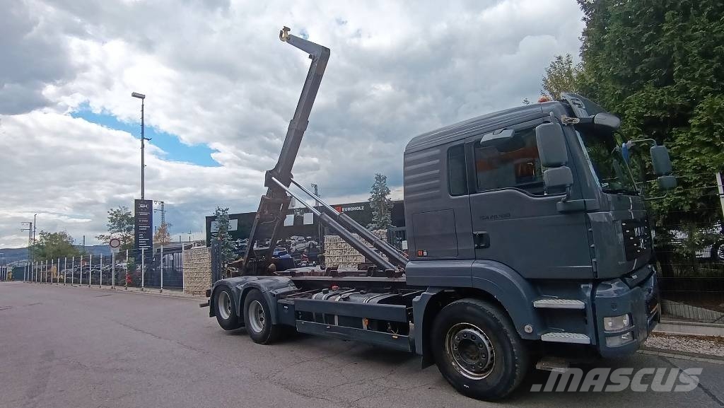 MAN Abrollkipper 28.430 Multilift 21t Dolly-Achse 6x2 شاحنات الرافعات الخطافية