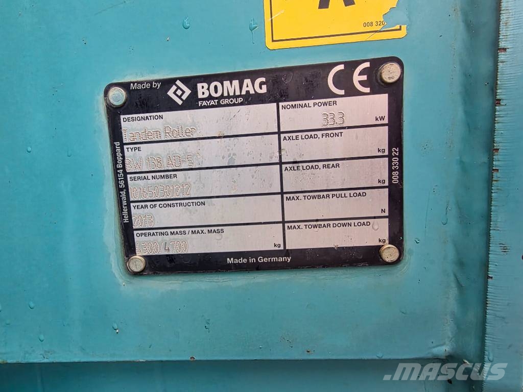 Bomag BW 138 AD-5 Rodillos de doble tambor