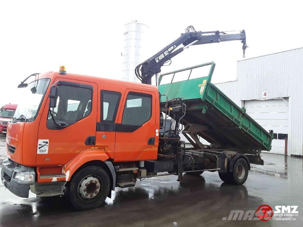 Renault Midlum 210 Hiab 102 manual pump Автомобильные краны