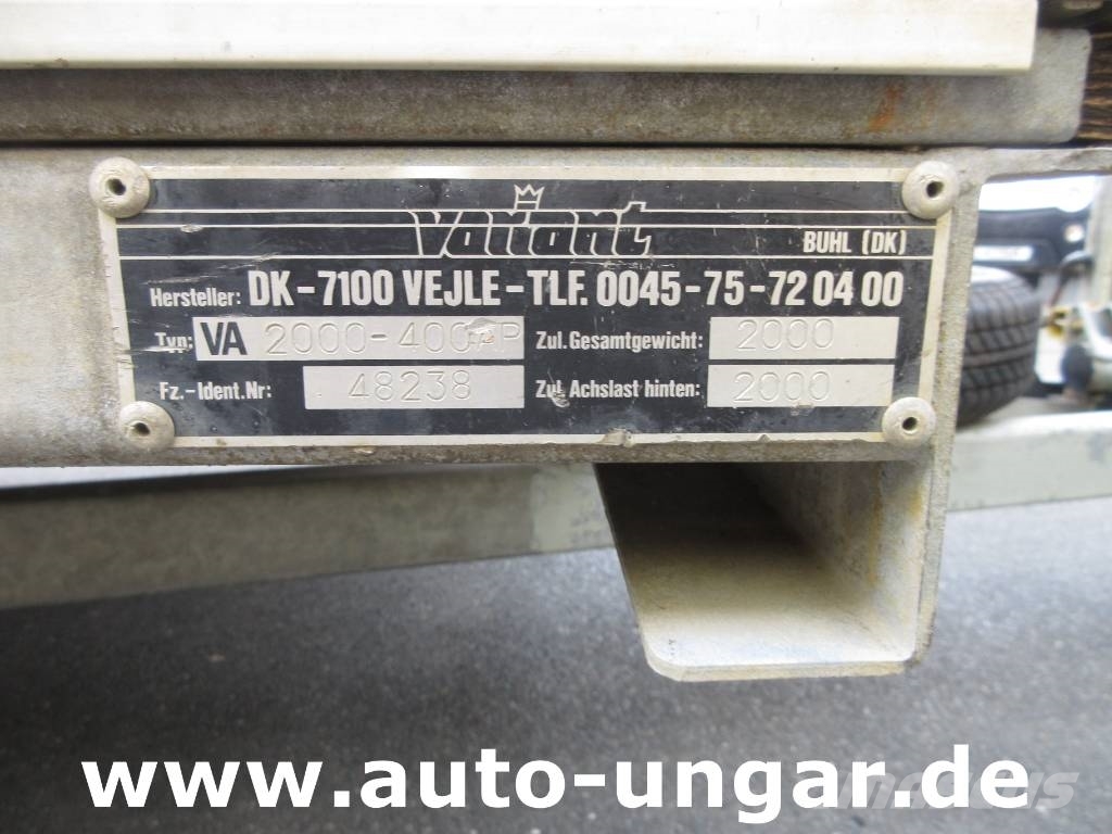 Buhl Variant 2000 Anhänger Pritsche Hochlader 2.00 Vlakke laadvloer