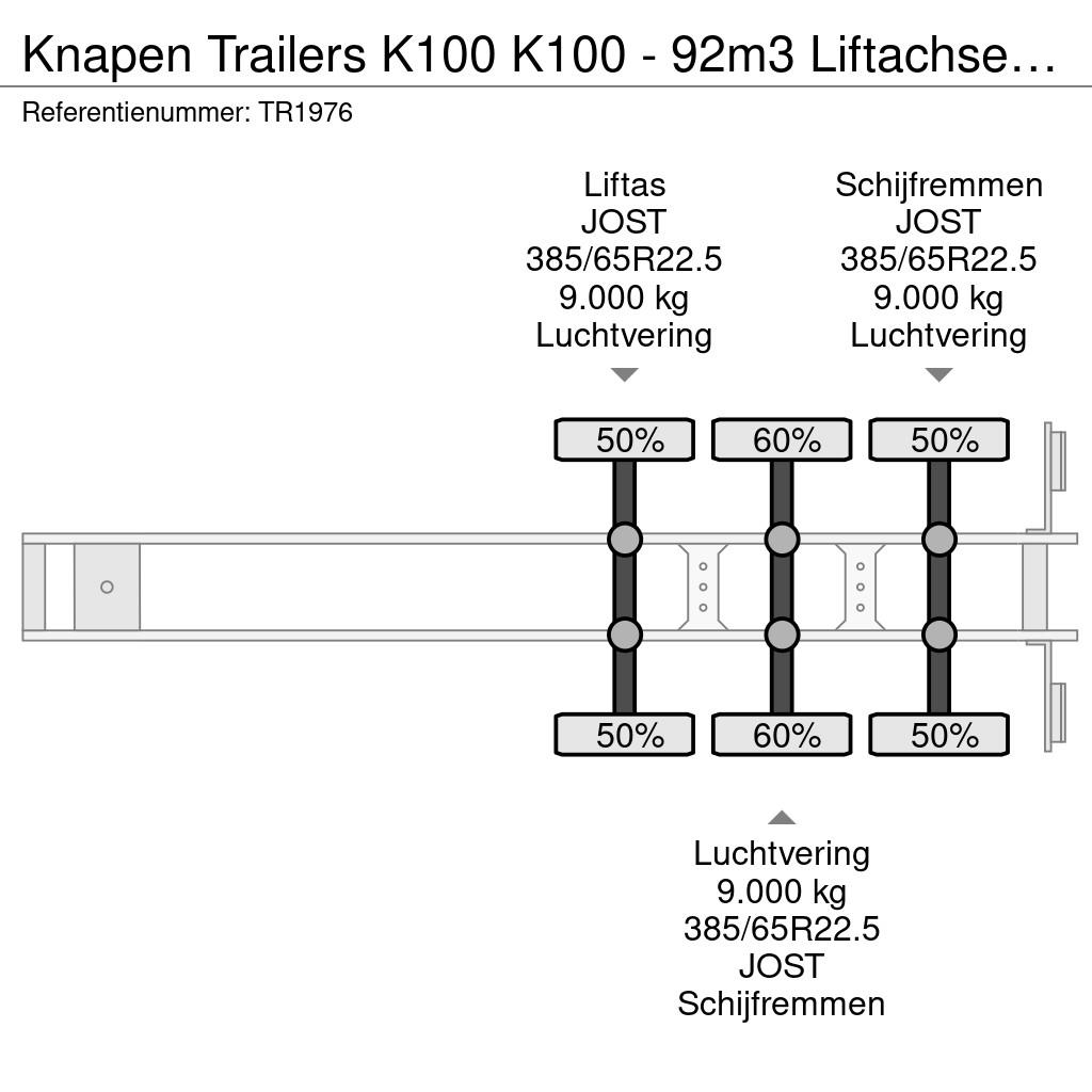 Knapen Trailers K100 K100 - 92m3 Liftachse Powersheet Liikuvpõrand poolhaagised