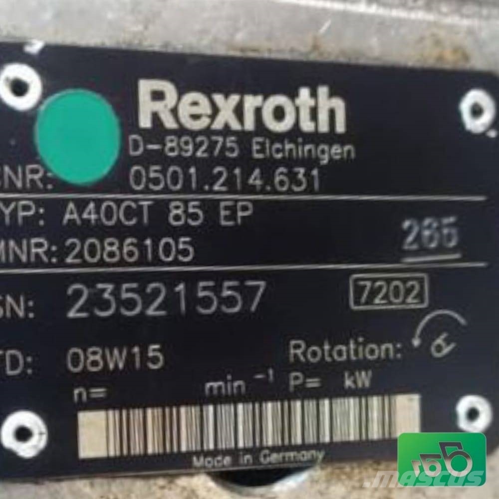 John Deere 6155R AutoPower gearbox hydrostatic pump A4OCT Rex Hidráulica