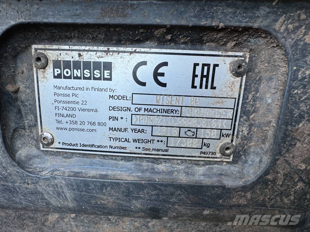 Ponsse Wisent 8W Forwarders