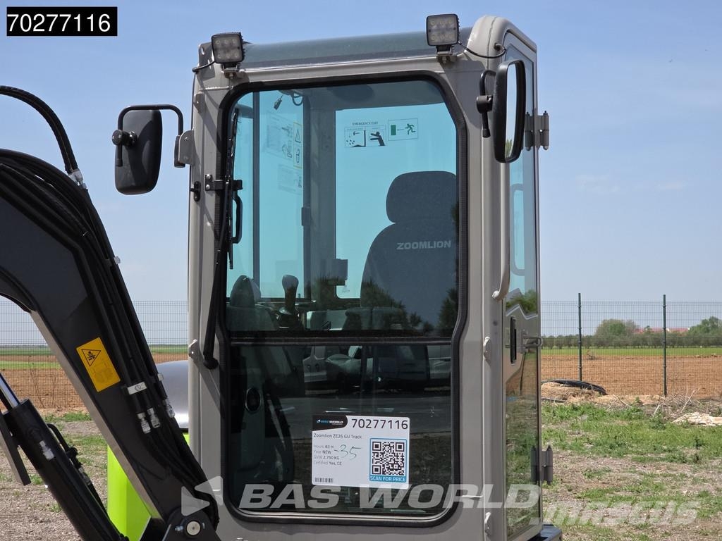 Zoomlion ZE26 GU GARANTÍA DE FÁBRICA - CW / 4 CUCHARAS - CE Mini excavators < 7t (Mini diggers)