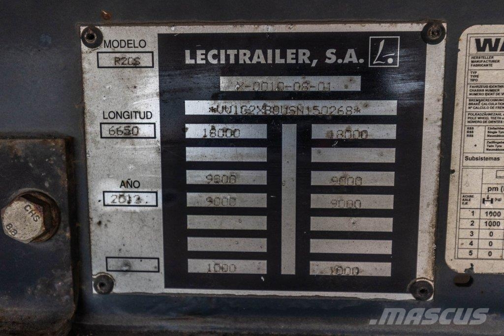 Lecitrailer R20S + DHOLLANDIA A COLONNE 2TON Sanduk prikolice