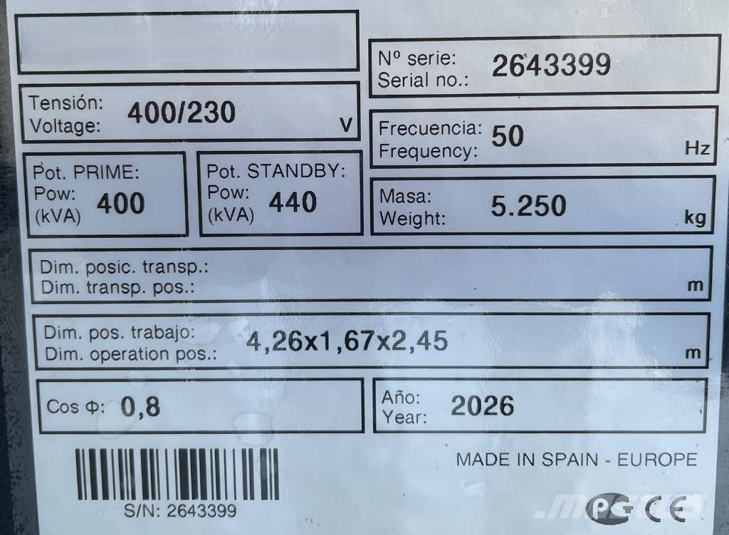 Volvo TAD1382GE - 430 kVA Stage V Generator - DPX-19032 Dizel Jeneratörler