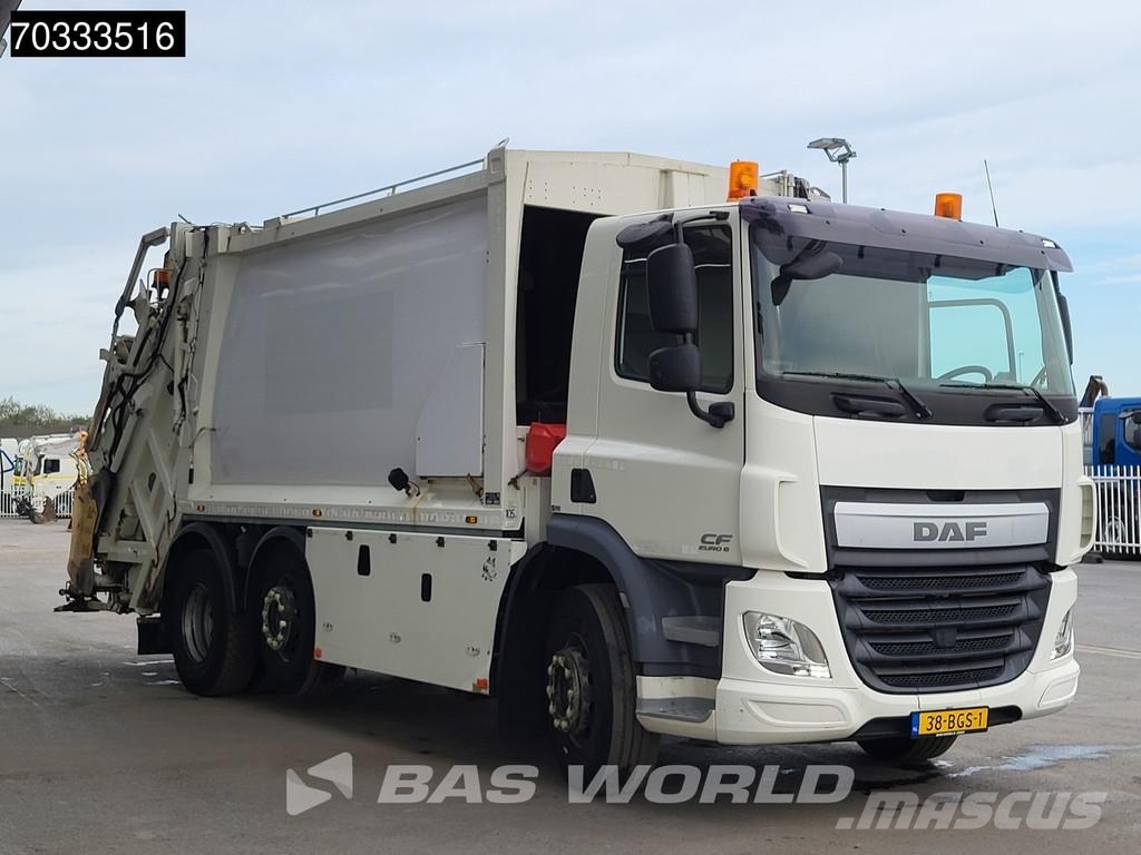 DAF CF 290 6X2 NL-truck APK MOL Pusher 4000 CB011 EURO 폐기물 수거 트럭