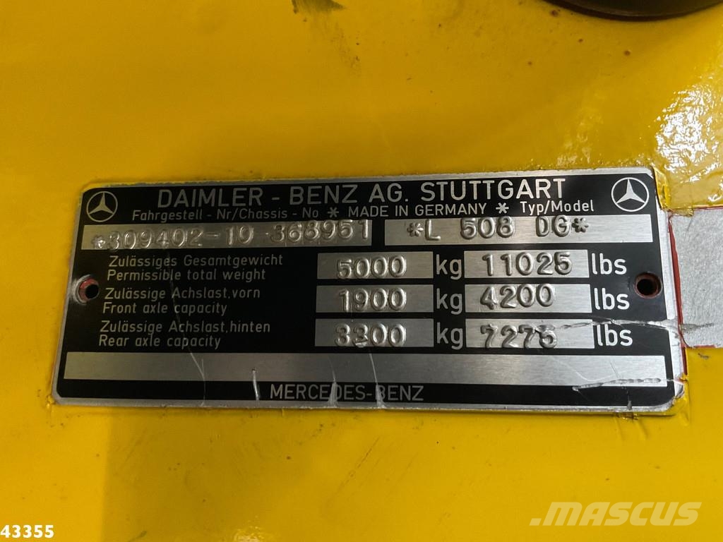 Mercedes-Benz L508 DC Bergingswagen Just 135.534 km! Hinausautot