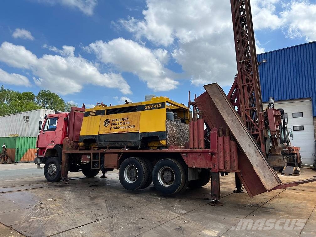Sisu 12E480 6x6 water well drill atlas copco XRV410 Perforadoras de pozos