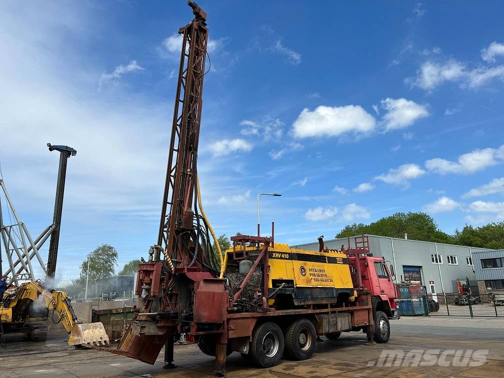 Sisu 12E480 6x6 water well drill atlas copco XRV410 Perforadoras de pozos